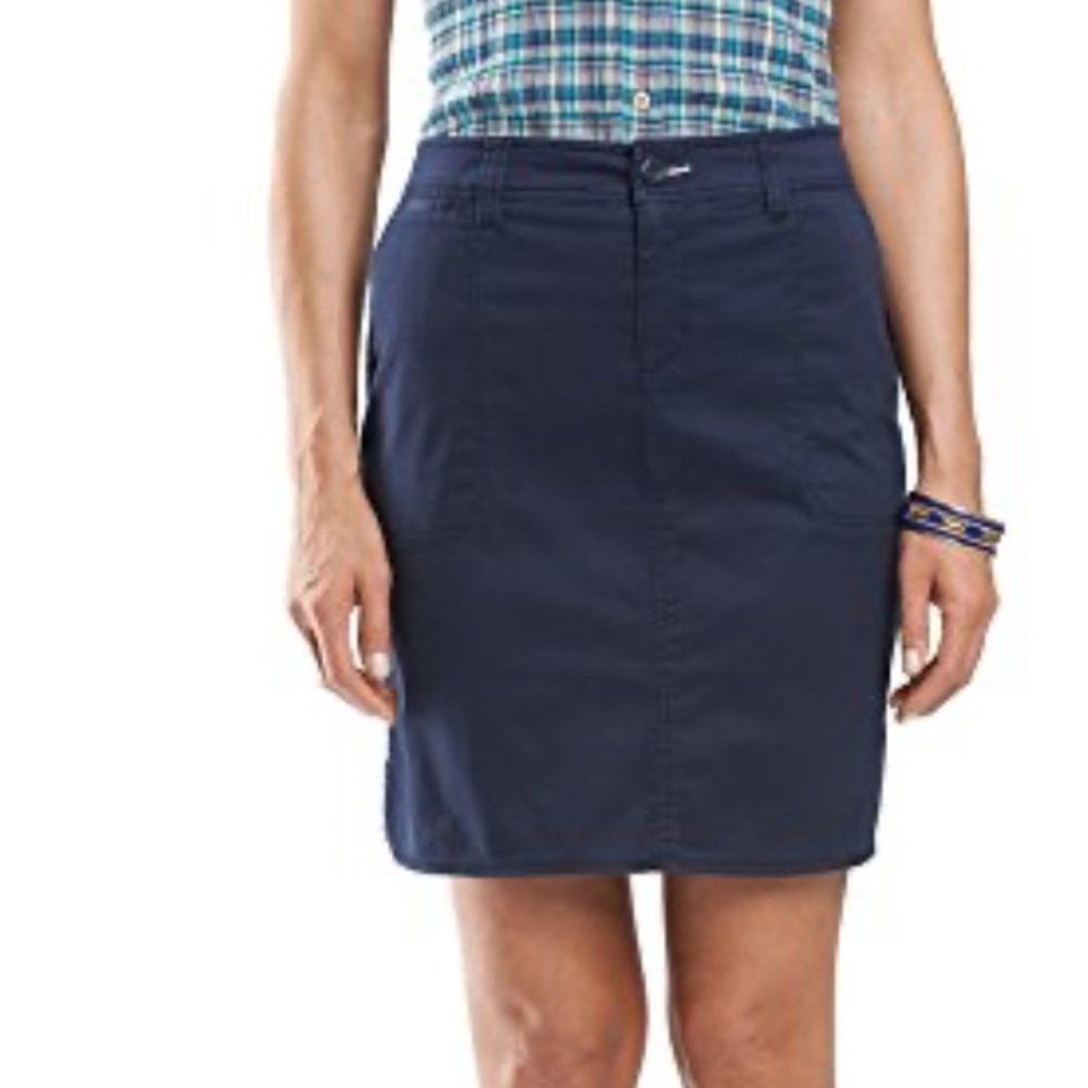 Woolrich Dove Chino Skirt Navy Reflex Stretch NWT